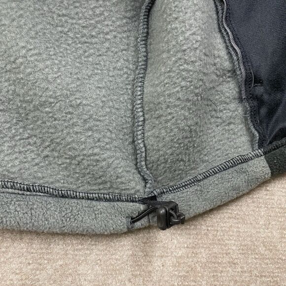 Columbia Men’s Fleece Jacket Size S Two Tone Gray Black Full Zip - Picture 8 of 9